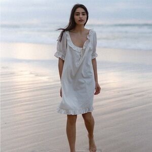 Harly Jae Doll Dress Cream/White Ruffle